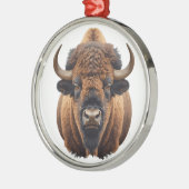 Bison / Buffalo Metalen Ornament (Links)