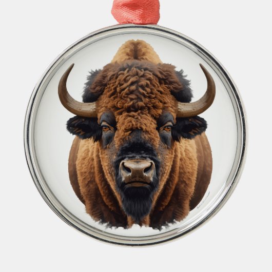Bison / Buffalo Metalen Ornament (Voorkant)