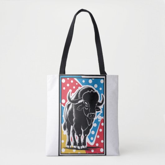 Bison - Buffalo Pop Art Draagtas (Voorkant)