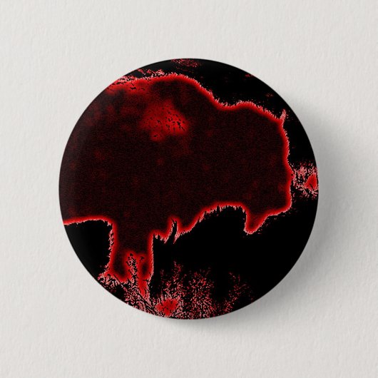 Bison/Buffalo Ronde Button 5,7 Cm (Voorkant)
