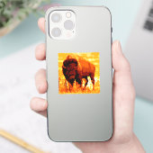 Bison / Buffalo Vierkante Sticker (Telefoon)