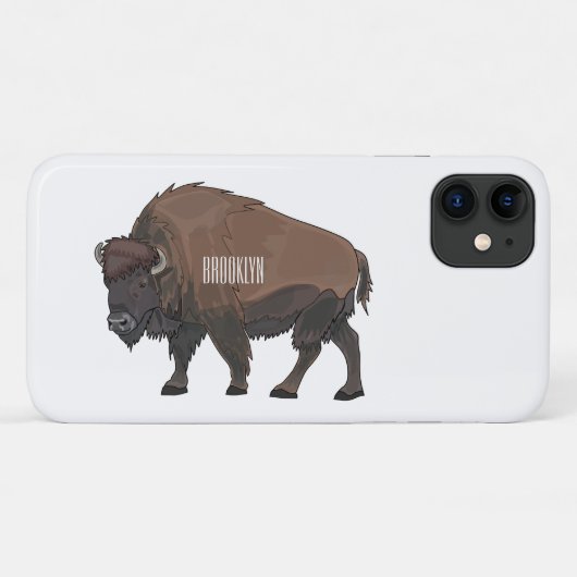 Bison cartoon afbeelding Case-Mate iPhone case (Achterkant (horizontaal))