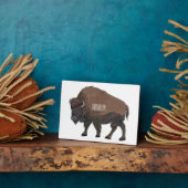 Bison cartoon afbeelding fotoplaat (Zijkant)