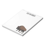 Bison cartoon afbeelding notitieblok (Gedraaid)