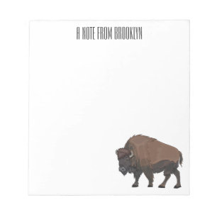Bison cartoon afbeelding notitieblok