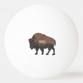 Bison cartoon afbeelding pingpongballen (Achterkant)