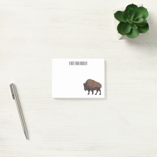 Bison cartoon afbeelding post-it® notes (Kantoor)