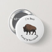 Bison cartoon afbeelding ronde button 5,7 cm (Voorkant /achterkant)