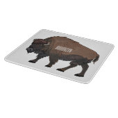 Bison cartoon afbeelding snijplank (Hoek)
