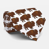 Bison Cartoon Stropdas (Opgerold)