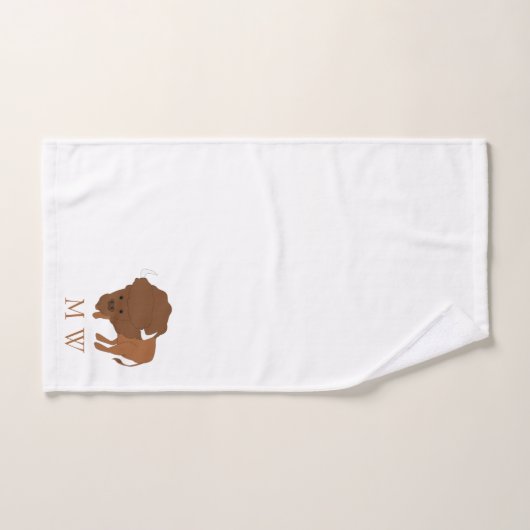 Bison Conception Monogrammée (Serviette à main)