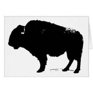 Bison de Buffalo Art noir et blanc
