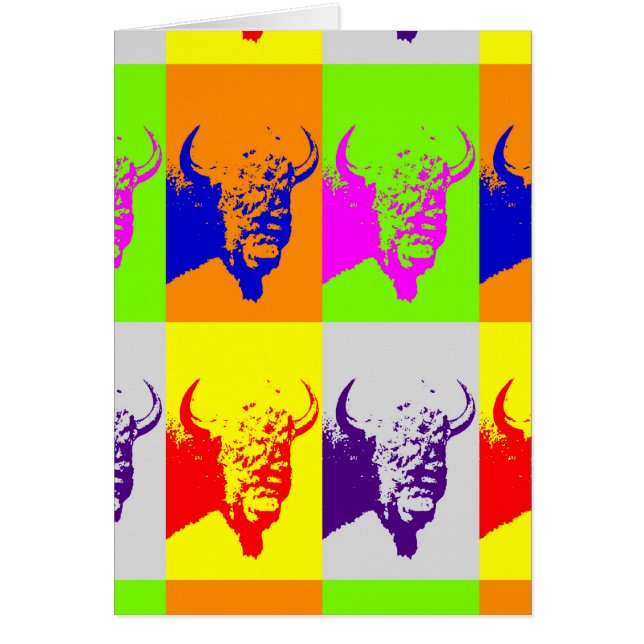 Bison de Buffalo Art Pop de 4 couleurs (Devant)