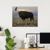 Bison & Eagle Poster (Thuiskantoor)