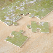 Bison en kalf in geelsteen legpuzzel (Zijkant)