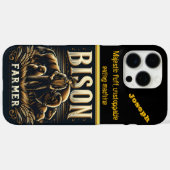 Bison Farmer Tending naar zijn kudde bij zonsonder Case-Mate iPhone Case (Achterkant (horizontaal))