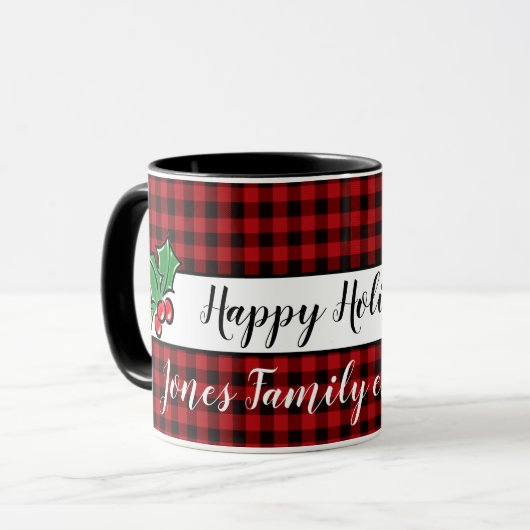 Bison festin plaid tasse de vacances, personnalisa (Devant gauche)
