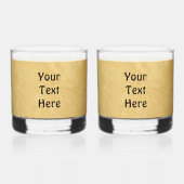 Bison gatsen op oud papier whisky glas (Achterkant)