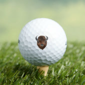 Bison head buffalo wild animal art golfballen (Insitu Shirt)