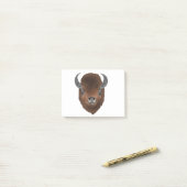 Bison head buffalo wild animal art post-it® notes (Op bureau)