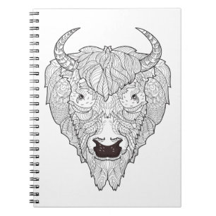 Bison Head Doodle Notitieboek