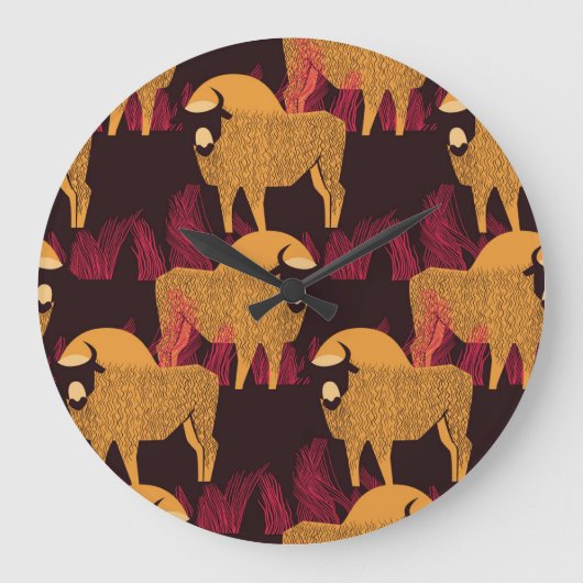 Bison High Grass: Veldpatroon. Grote Klok (Voorkant)