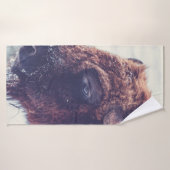 BISON IN DE WINTER BADHANDDOEK (Badhanddoek)