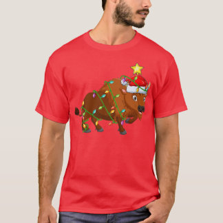 Bison Lighting Xmas - Bison-kerstboom T-shirt