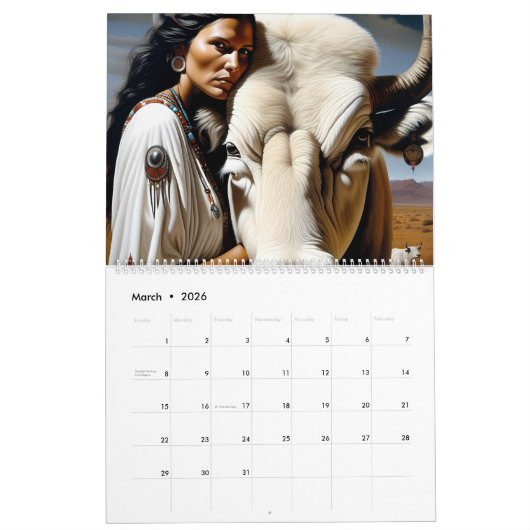 Bison Majestic - Calendrier 2024 : Un voyage à tra (Mar 2026)