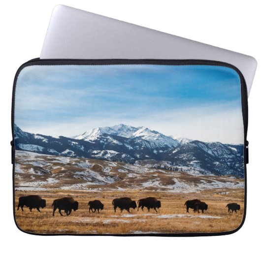 Bison-migratie Laptop Sleeve (Voorkant)