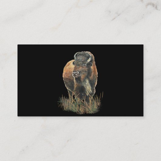 Bison Noir Classique, Carte de visite Buffalo (Dos)