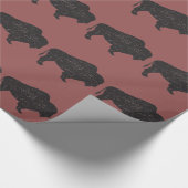 Bison-overvulpapier van  stijl cadeaupapier (Hoek)