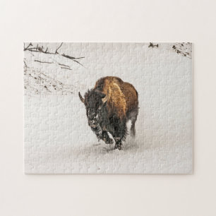 Bison Plodding Through Snow - 252-stuk Legpuzzel