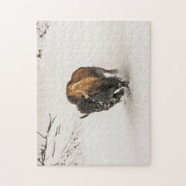 Bison Plodding Through Snow - 252-stuk Legpuzzel