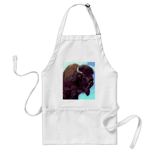 Bison Pop Art Standaard Schort (Voorkant)