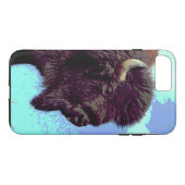 Bison Pop Art Tough iPhone 7 Plus Coque (Dos (Horizontal))