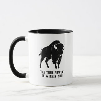 Bison print cup mok