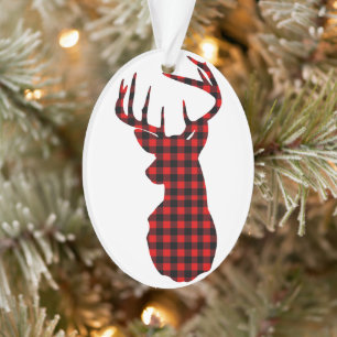 bison rouge cabine du pays plaid noël cerf