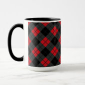 Bison rouge Noir Paid Check Mug (Gauche)