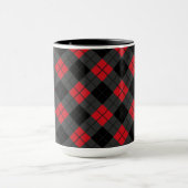 Bison rouge Noir Paid Check Mug (Centre)