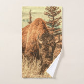 Bison sauvage des bois (Serviette à main)