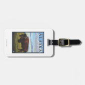 Bison Scene - Chitina River Basin, Alaska Bagagelabel (Voorkant horizontaal)