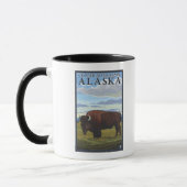 Bison Scene - Copper River Basin, Alaska Mok (Links)