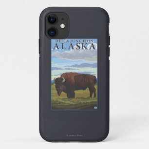Bison Scene - Delta Junction, Alaska iPhone 11 Hoesje