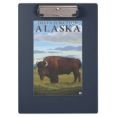 Bison Scene - Delta Junction, Alaska Klembord (Voorkant)