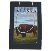 Bison Scene - Delta Junction, Alaska Medium Cadeauzakje (Achterkant)