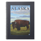 Bison Scene - Delta Junction, Alaska Notitieboek (Voorkant)