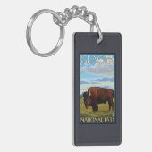 Bison Scene - Glacier National Park, MT Sleutelhanger (Voorkant Links)
