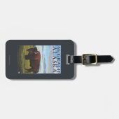 Bison Scene - McGrath, Alaska Bagagelabel (Voorkant horizontaal)