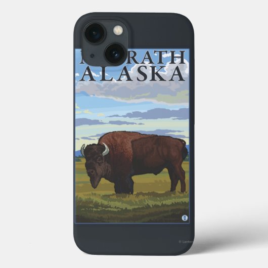 Bison Scene - McGrath, Alaska Case-Mate iPhone Case (Achterkant)